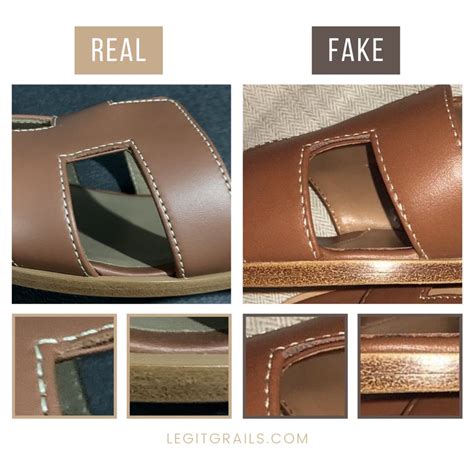 hermes sandals real vs fake